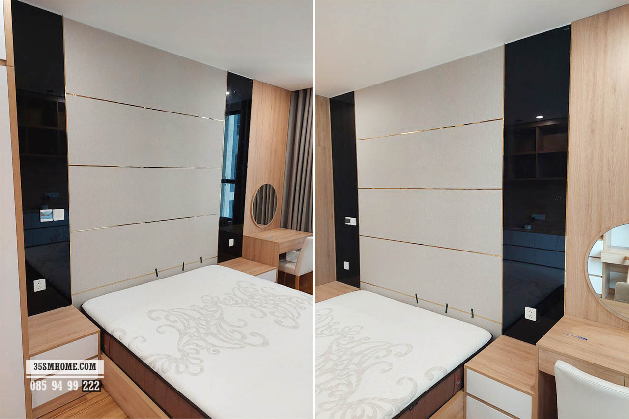 Thi công hệ vách trang trí kết hợp kính đẹp tại TP NB