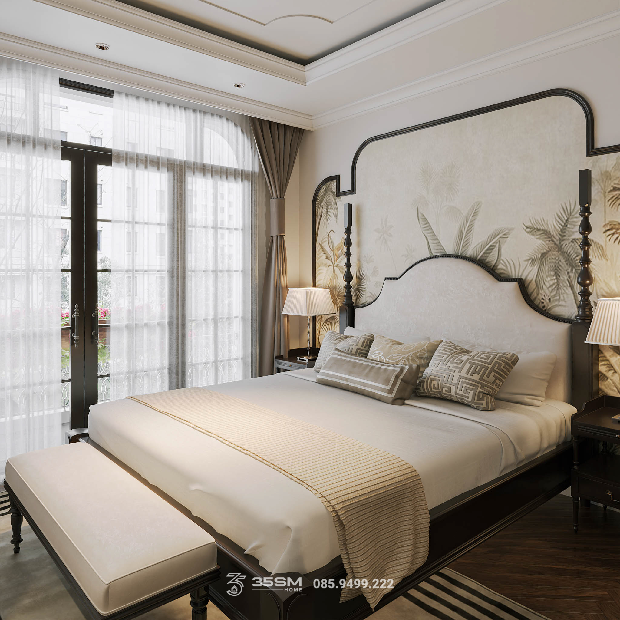 Giường ngủ indochine đẹp