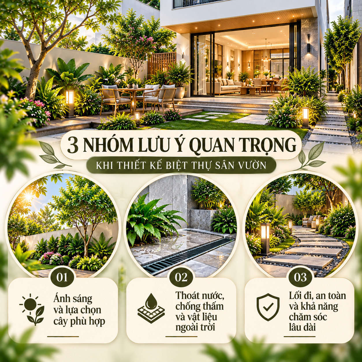 Những lưu ý khi thiết kế sân vườn nhỏ