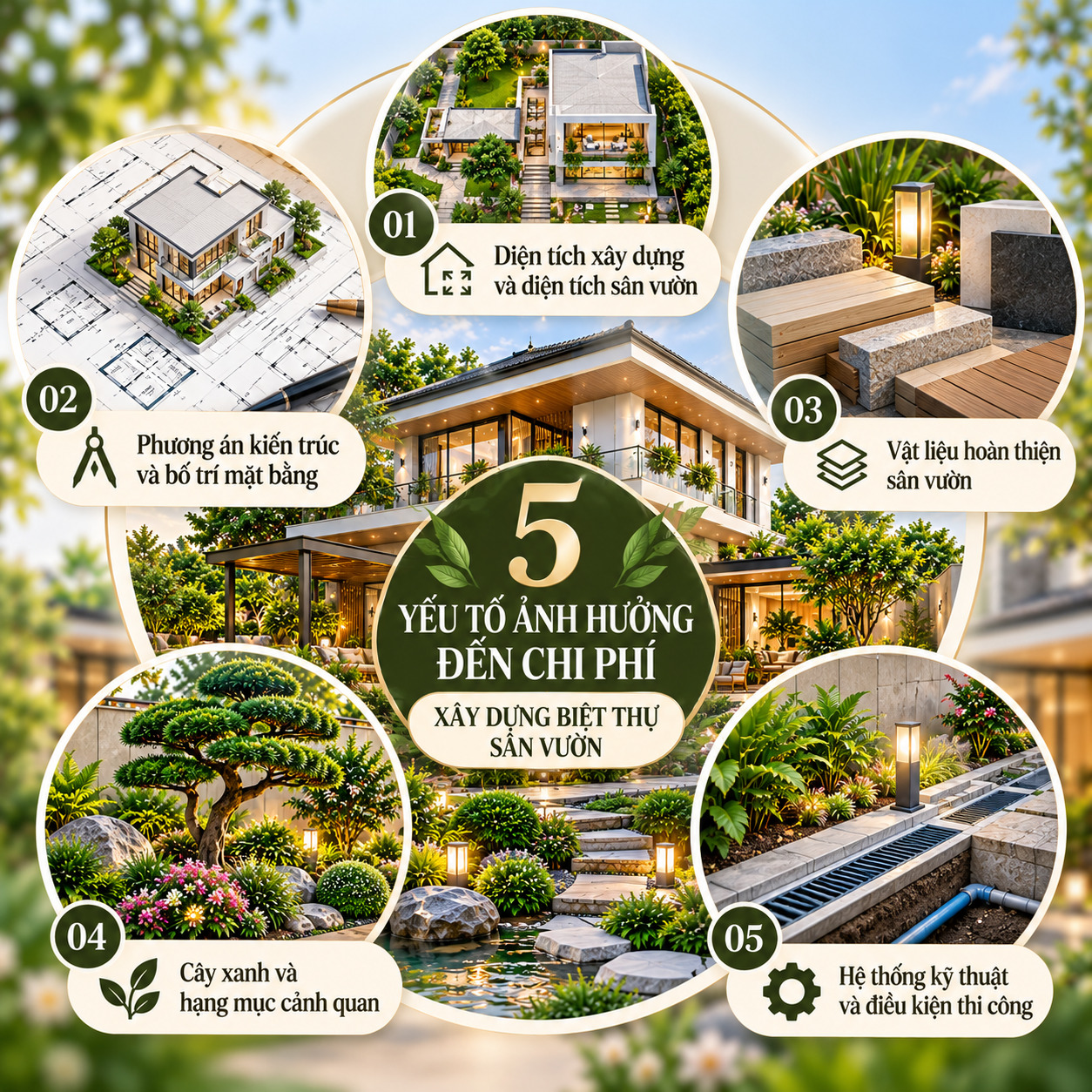 Các yếu tố ảnh hưởng đến chi phí thiết kế sân vườn nhỏ