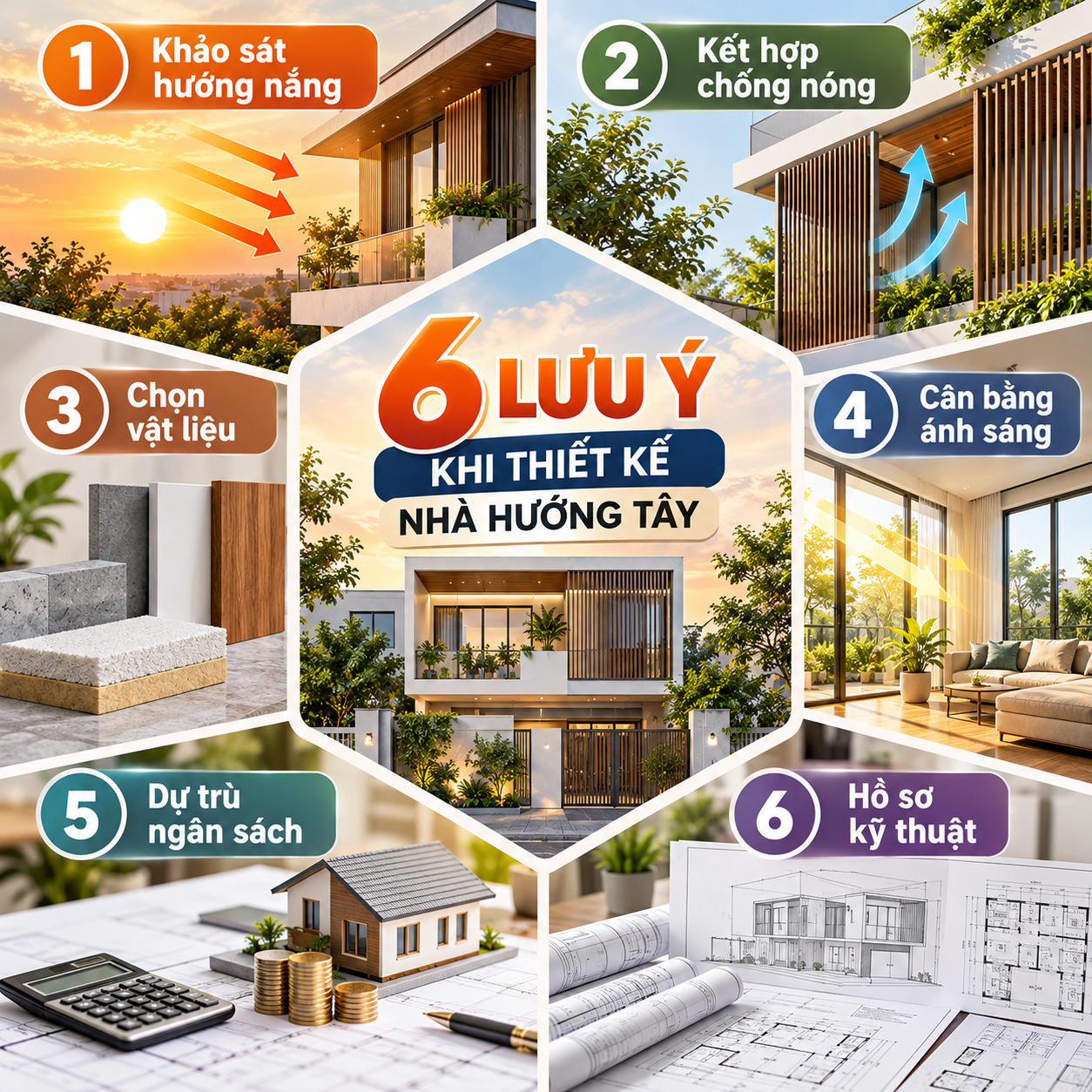 Những lưu ý khi thiết kế và xây dựng nhà hướng Tây