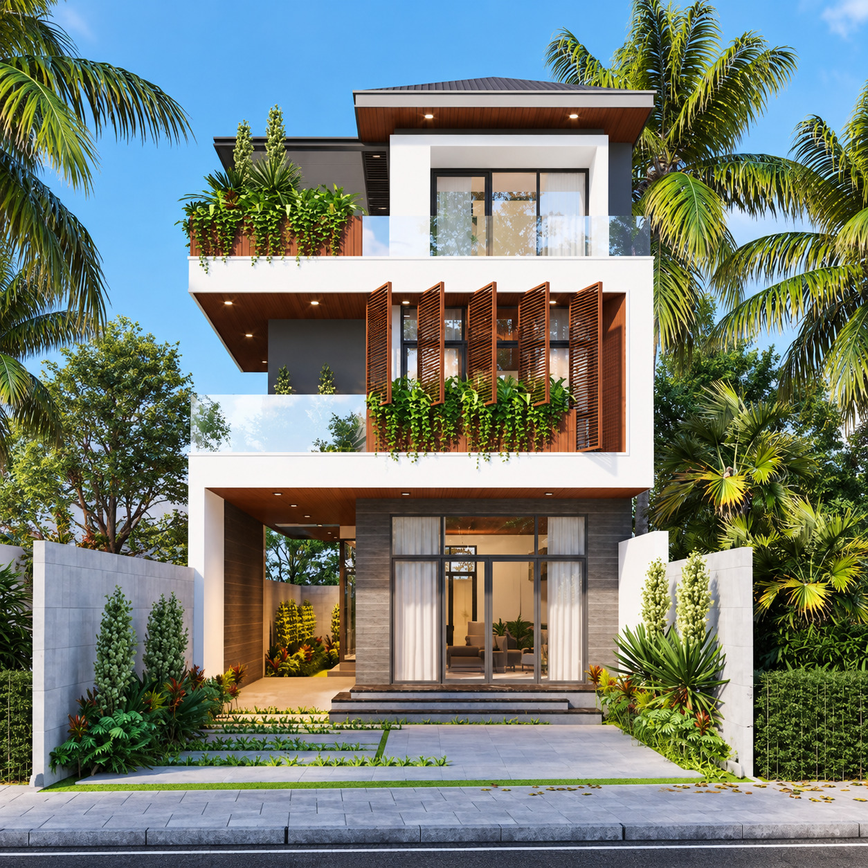 mẫu nhà 3 tầng hiện đại