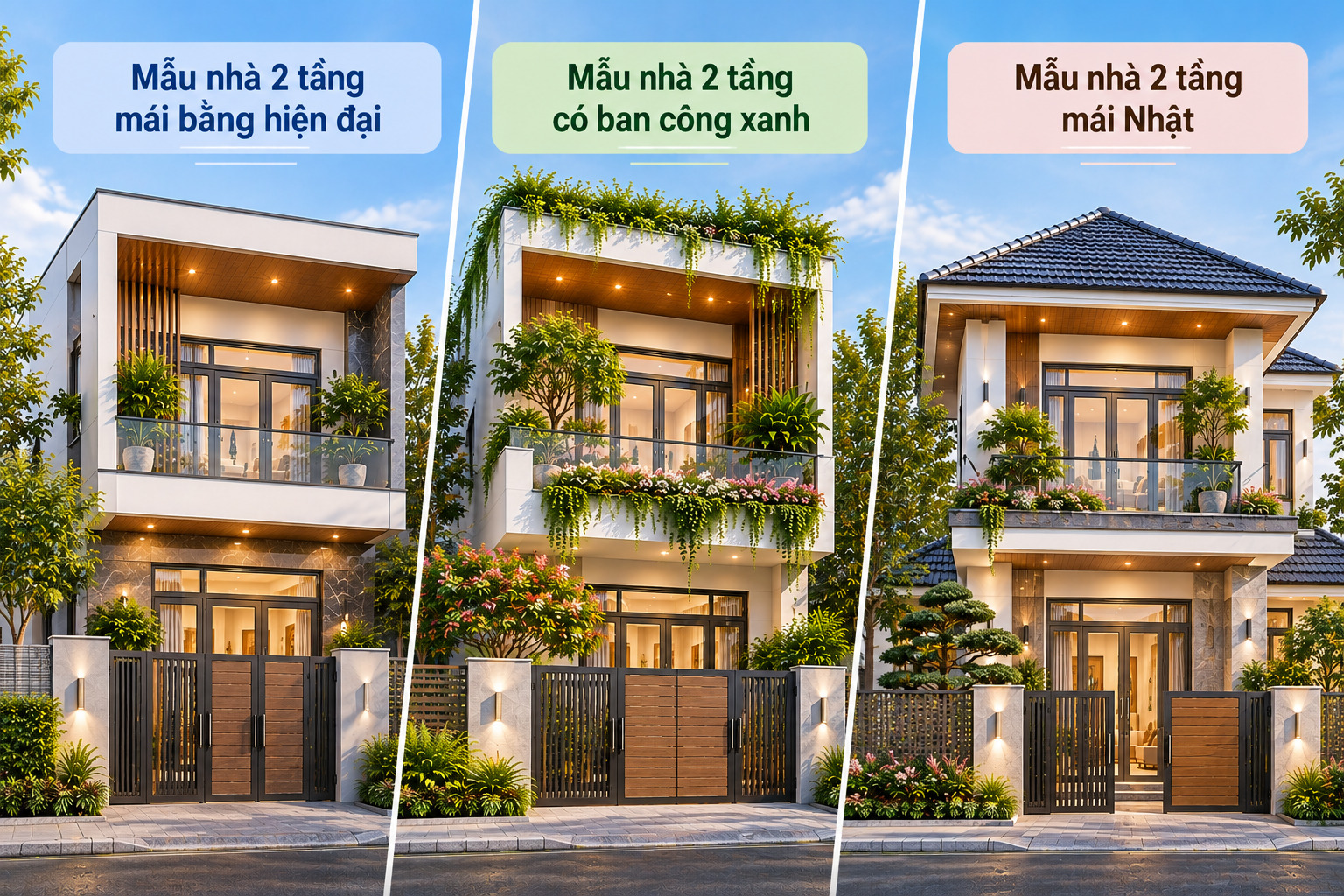 Mẫu nhà mặt tiền 5m 2 tầng đẹp