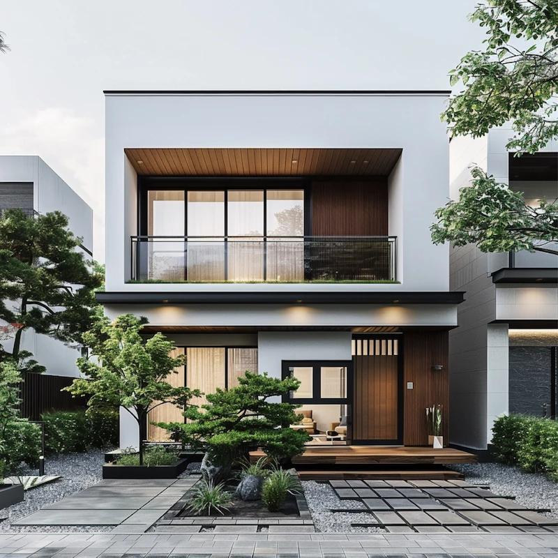 Mẫu nhà 2 tầng 100m² 3 phòng ngủ hiện đại