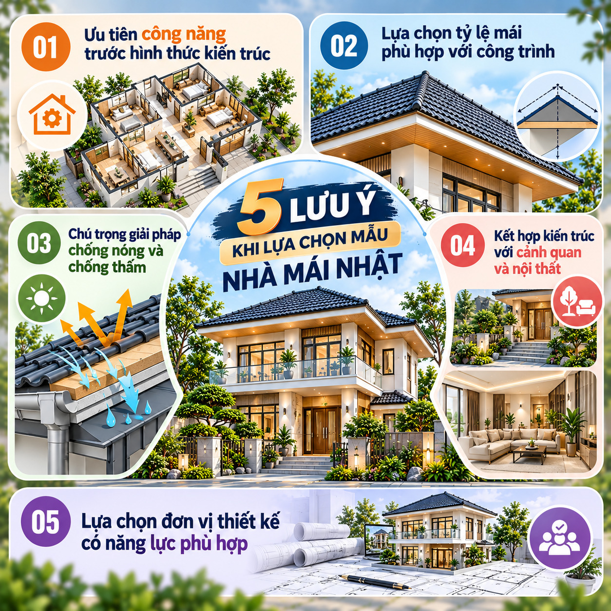 Checklist những lưu ý trước khi xây nhà mái Nhật