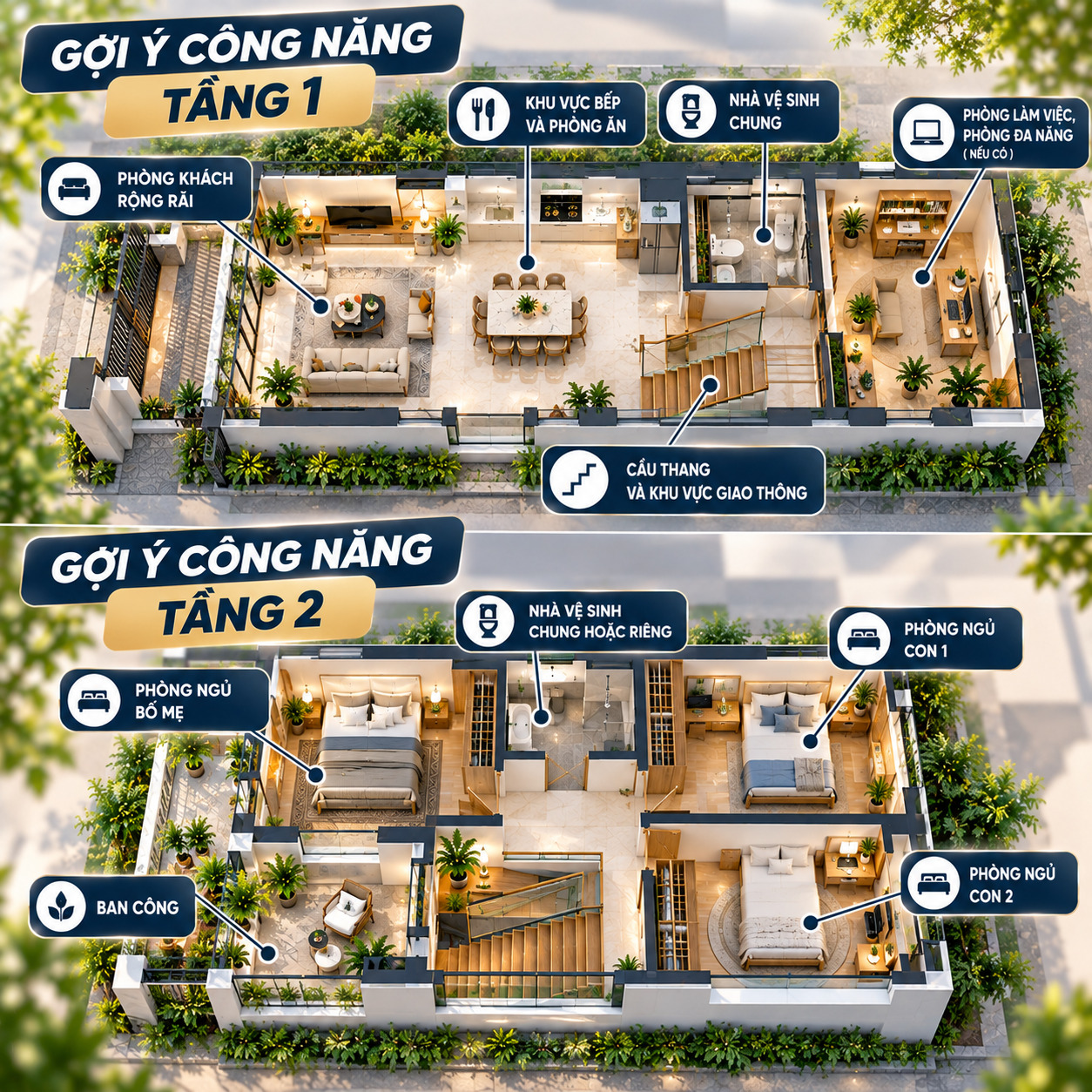 Mặt bằng phương án 2